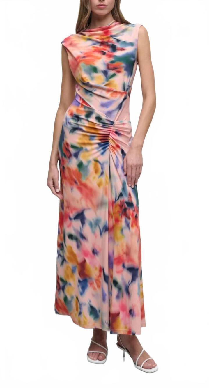 NEW SIMKHAI acacia sleeveless maxi dress in daisy multi